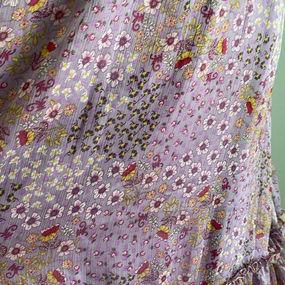 Alexis Clemence Tiered Ruffle Maxi Dress Purple Bouquet sz Xs - Picture 8 of 10